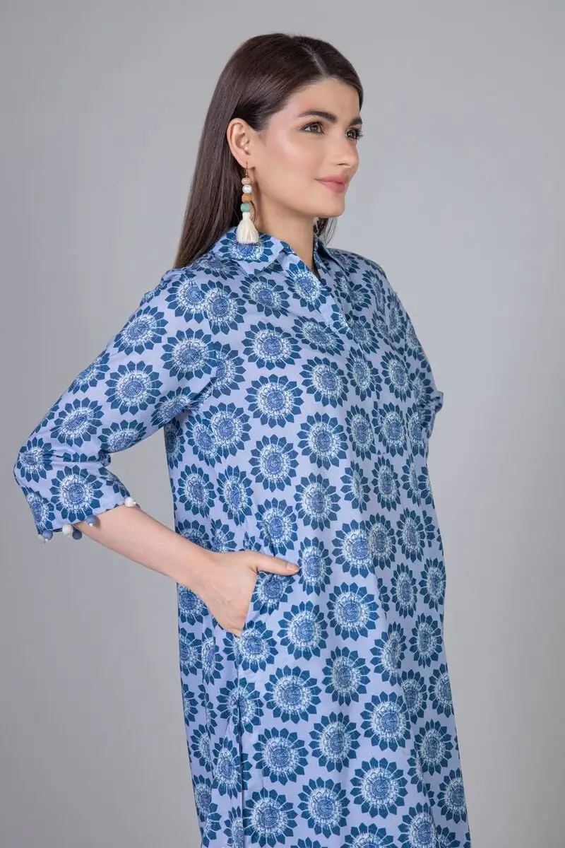 2 Piece | Kurta & Pants | Color dark blue