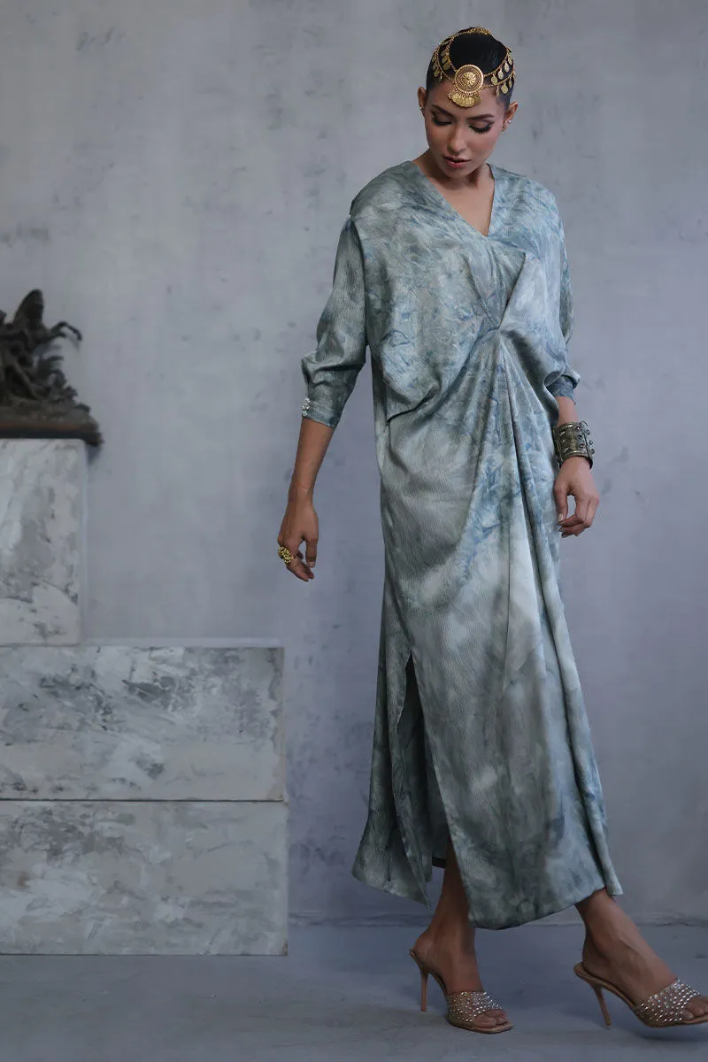 Ladies silk tie and dye Kaftan