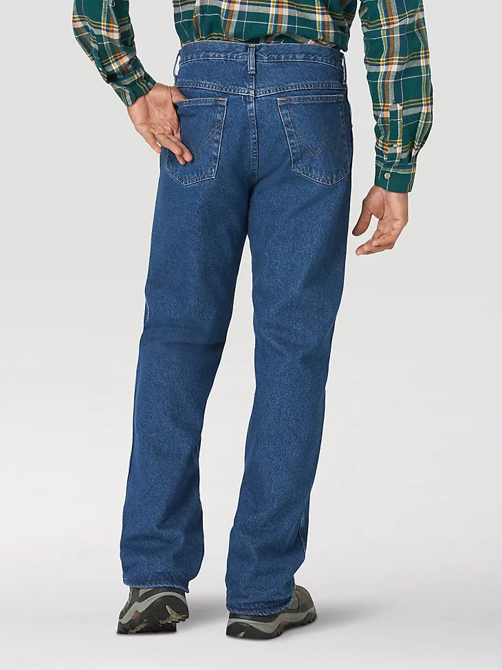 WRANGLER RUGGED WEAR® FLEECE LINED RELAXED FIT JEAN IN STONEWASH