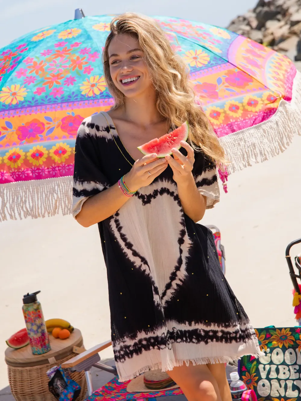 Sayulita Kaftan - Black