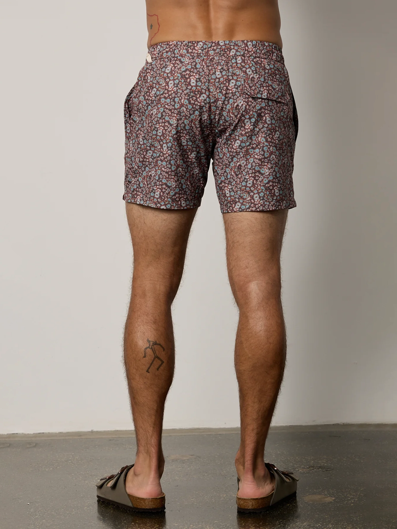 Floral Print Swim Trunks