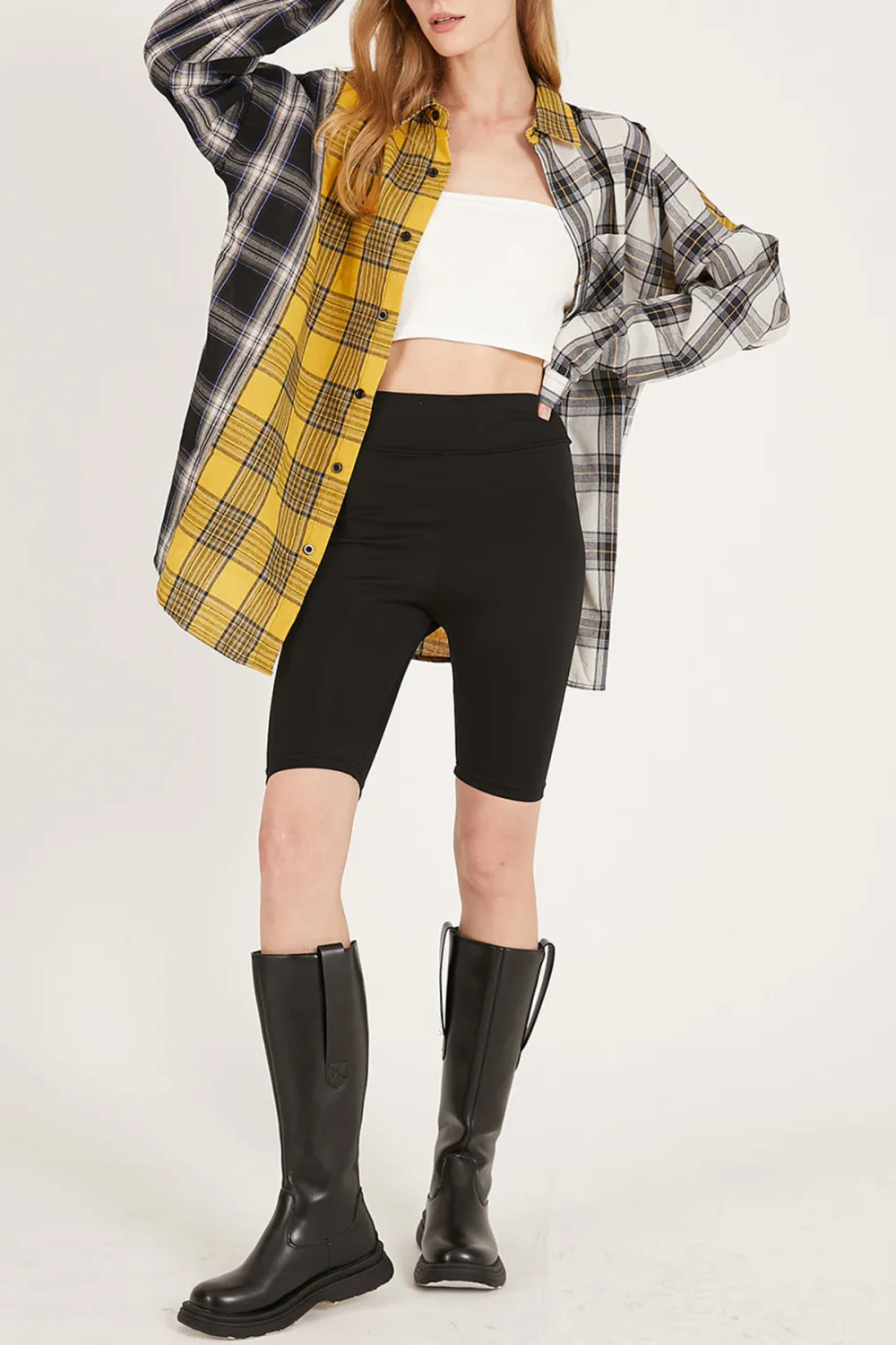 Clara Multi Color Plaid Oversized Shirt