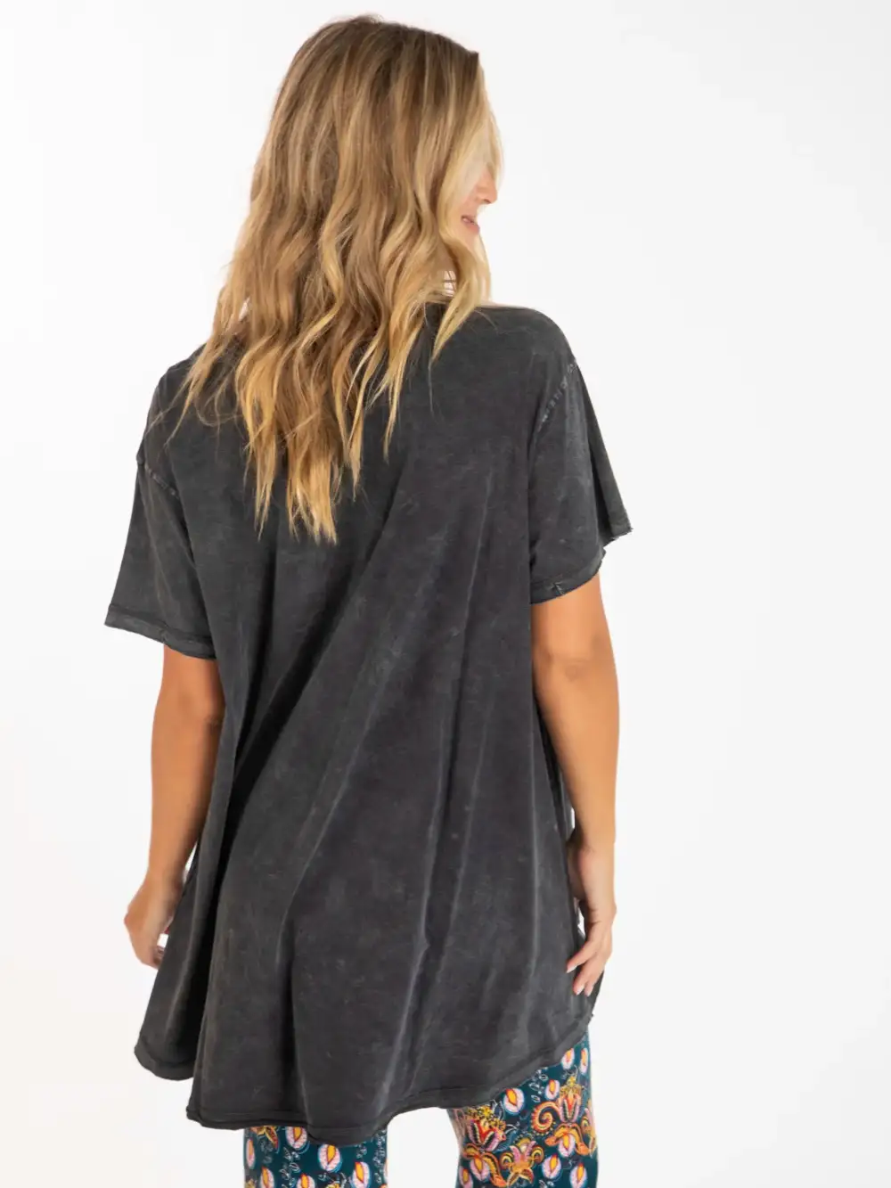 Blake Oversized Cotton Tee - Charcoal