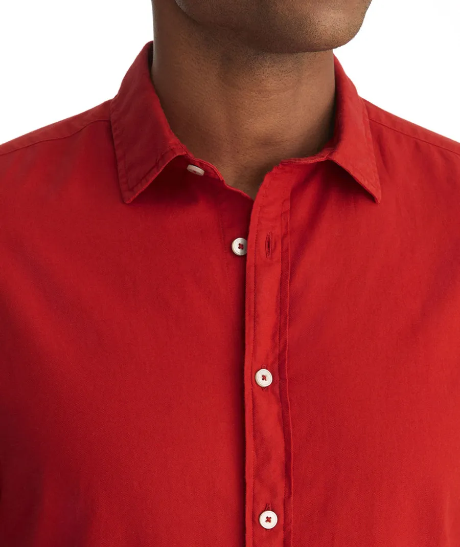 Men's Red Short Sleeve Shirt