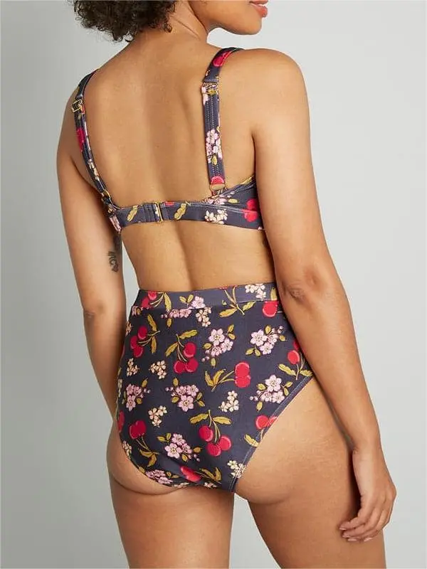 Cherry On Your Savored Sun High-Waisted Bikini Bottoms