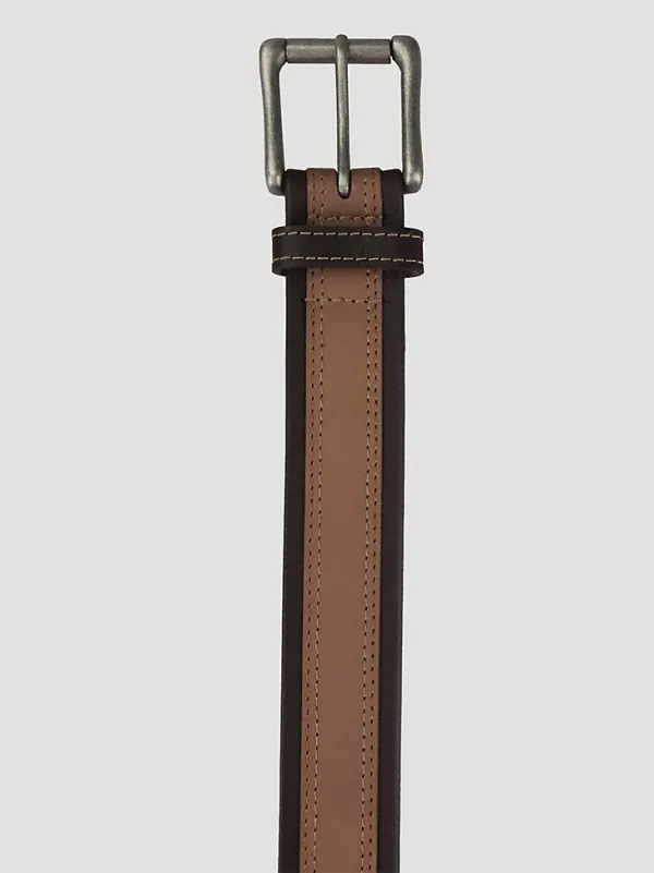 MEN'S DOUBLE STITCH BELT IN BROWN