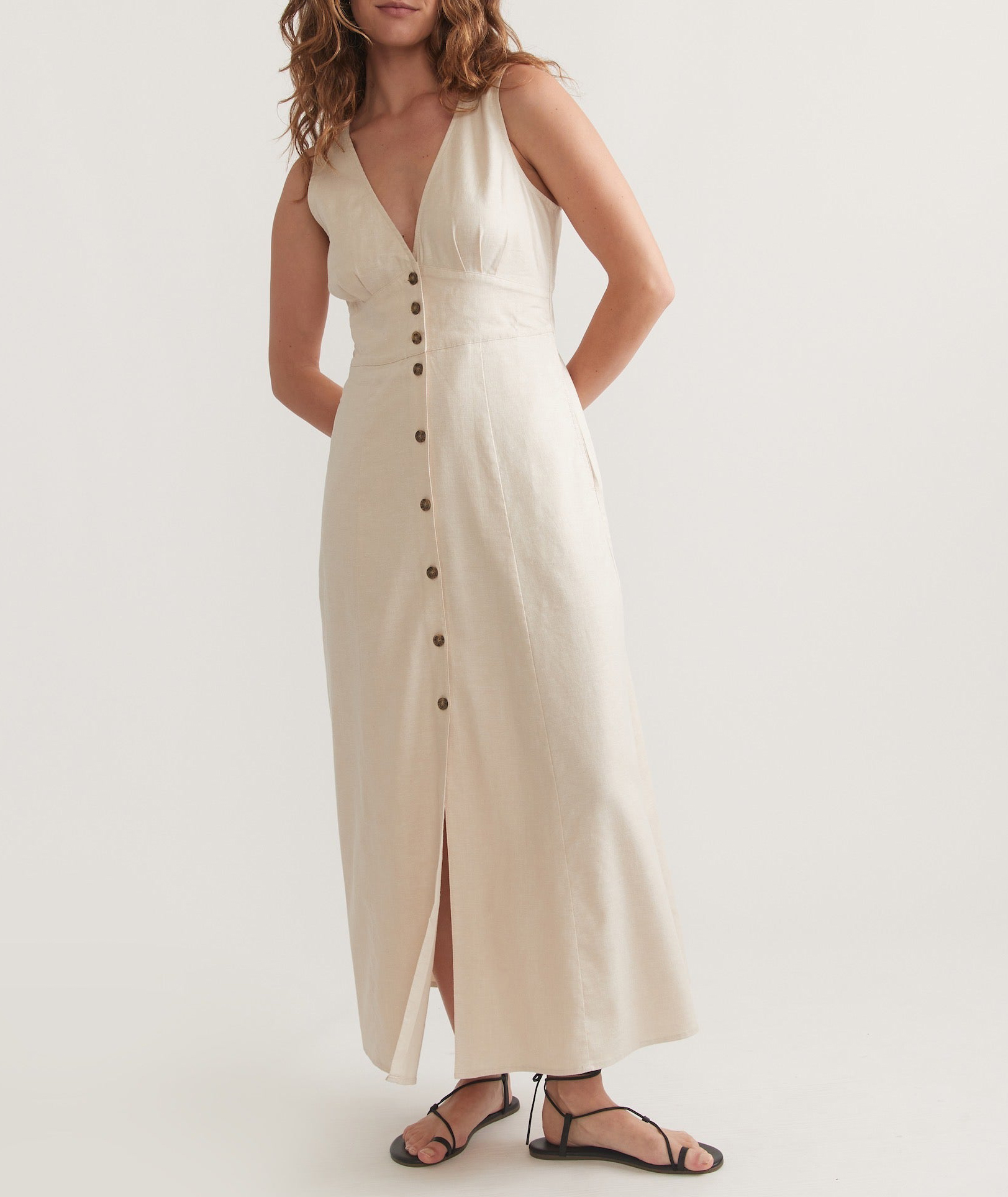 Antique White Camila Maxi Dress