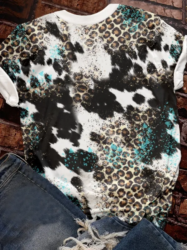 Belief Religion Western Leopard Print T Shirt