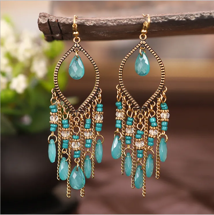 Ladies Casual Hollow Chain Earrings