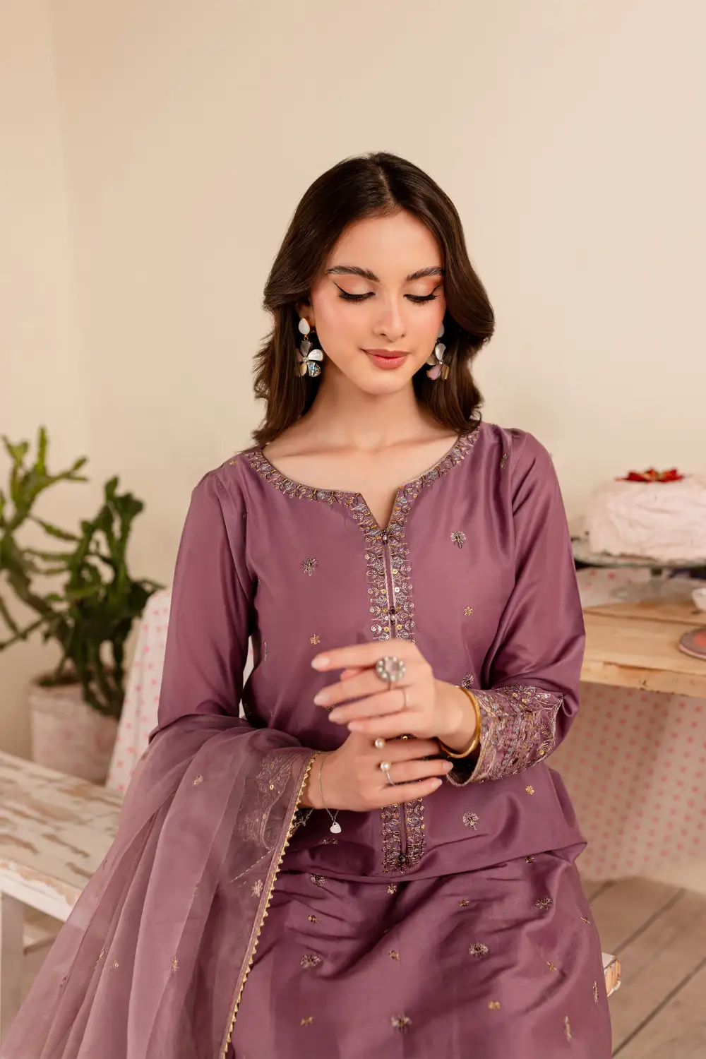 Thanos 3Pc - Embroidered Lawn Dress