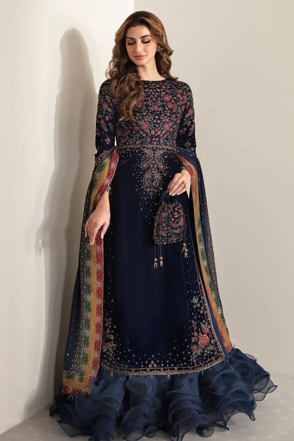 Embroidered Velvet Formal Sets