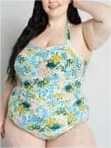 Floral Adjustable Straps One Piece Swimsuit