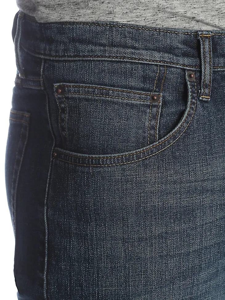 MEN'S RELAXED FIT FLEX JEAN IN MID DENIM