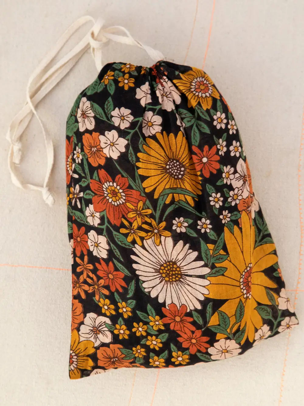 Cotton Tunic-In-A-Bag - Orange Floral