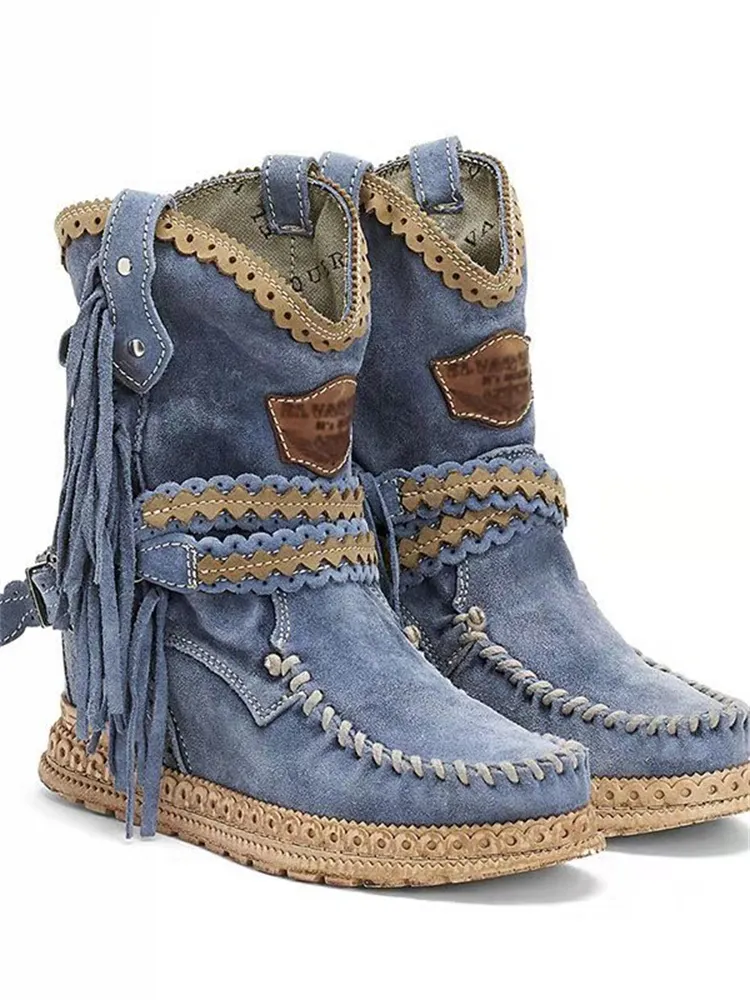 Vintage Tassels Soft Cozy Ankle Boots