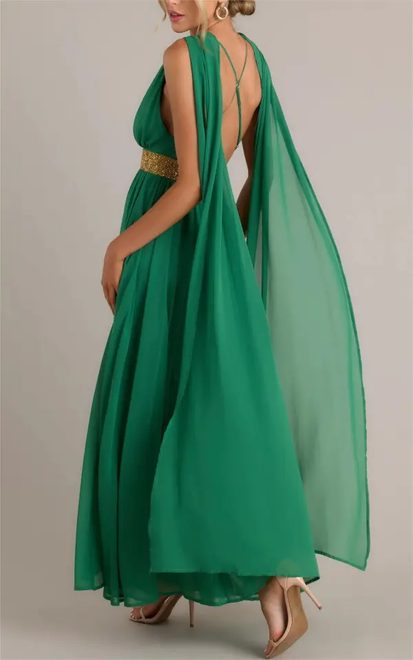 EVERYONE'S DESIRE GREEN MAXI DRESS