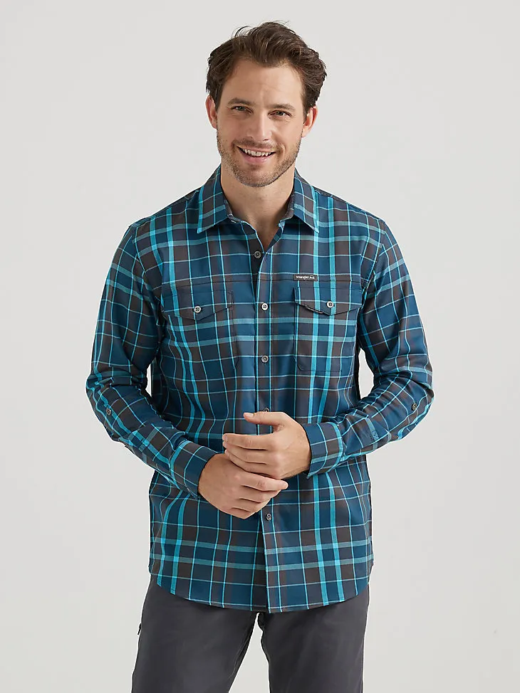 MEN'S UTILITY PLAID OUTDOOR SHIRT IN BLUE