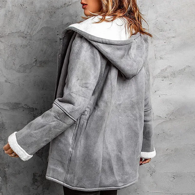 Solid Color Loose Long Sleeve Cardigan Coat