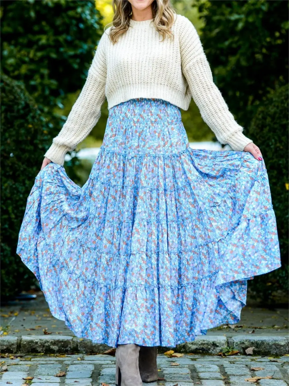 Sundance Maxi Skirt / Petite Blue