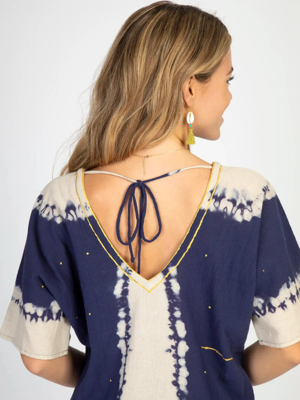 Sayulita Kaftan - Indigo