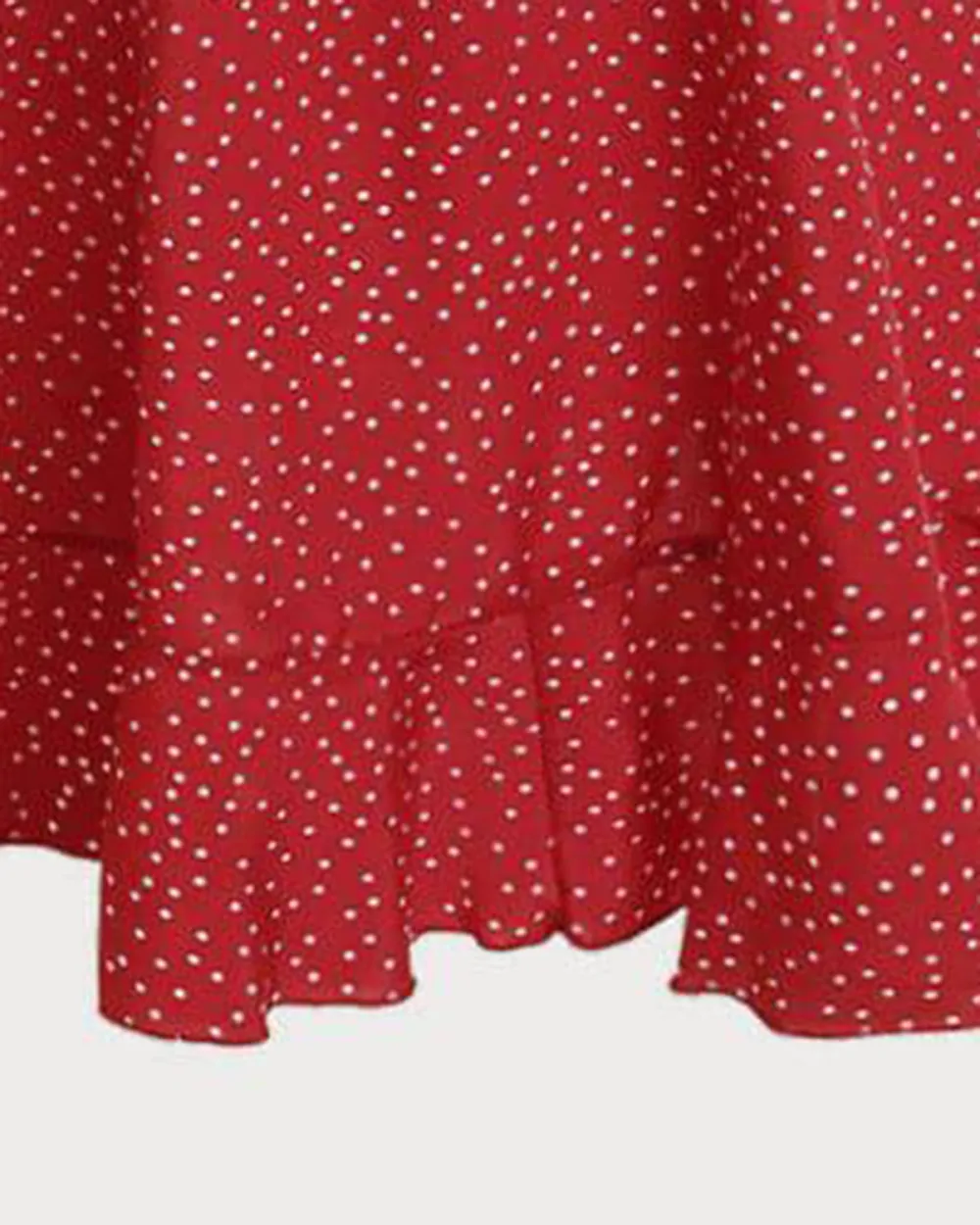 Red Polka Dot Short Sleeve Dress