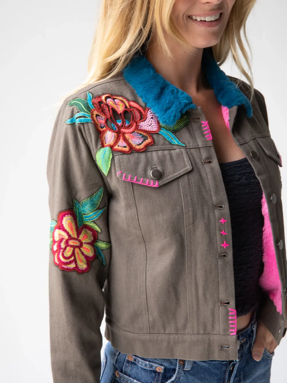 Tara Embellished Jacket - Ash