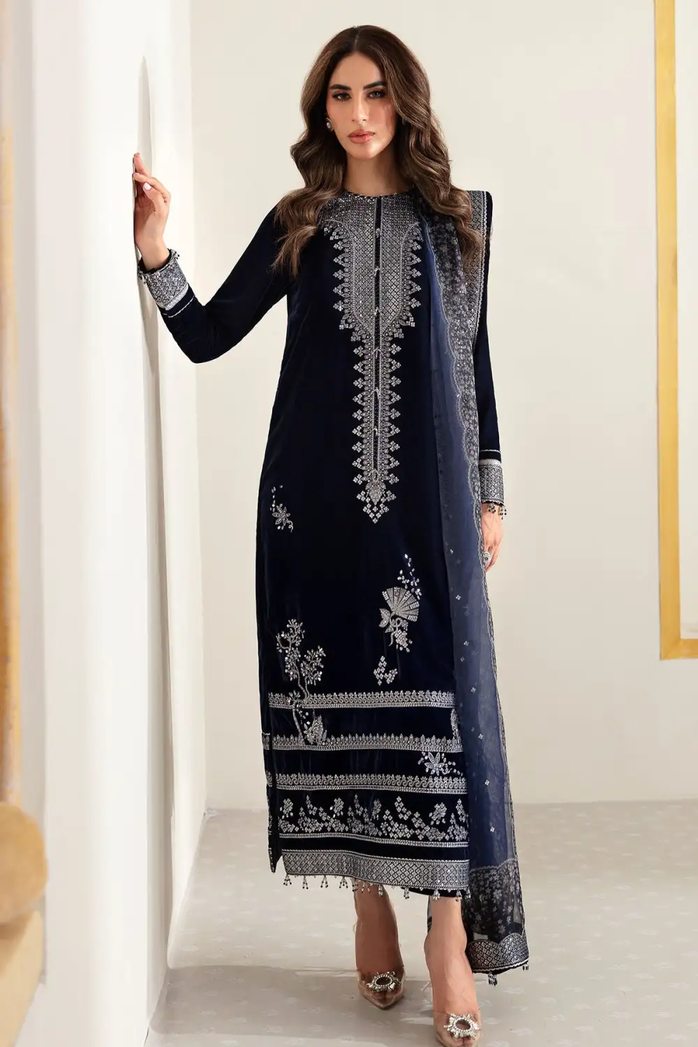 Embroidered Velvet Formal SETS