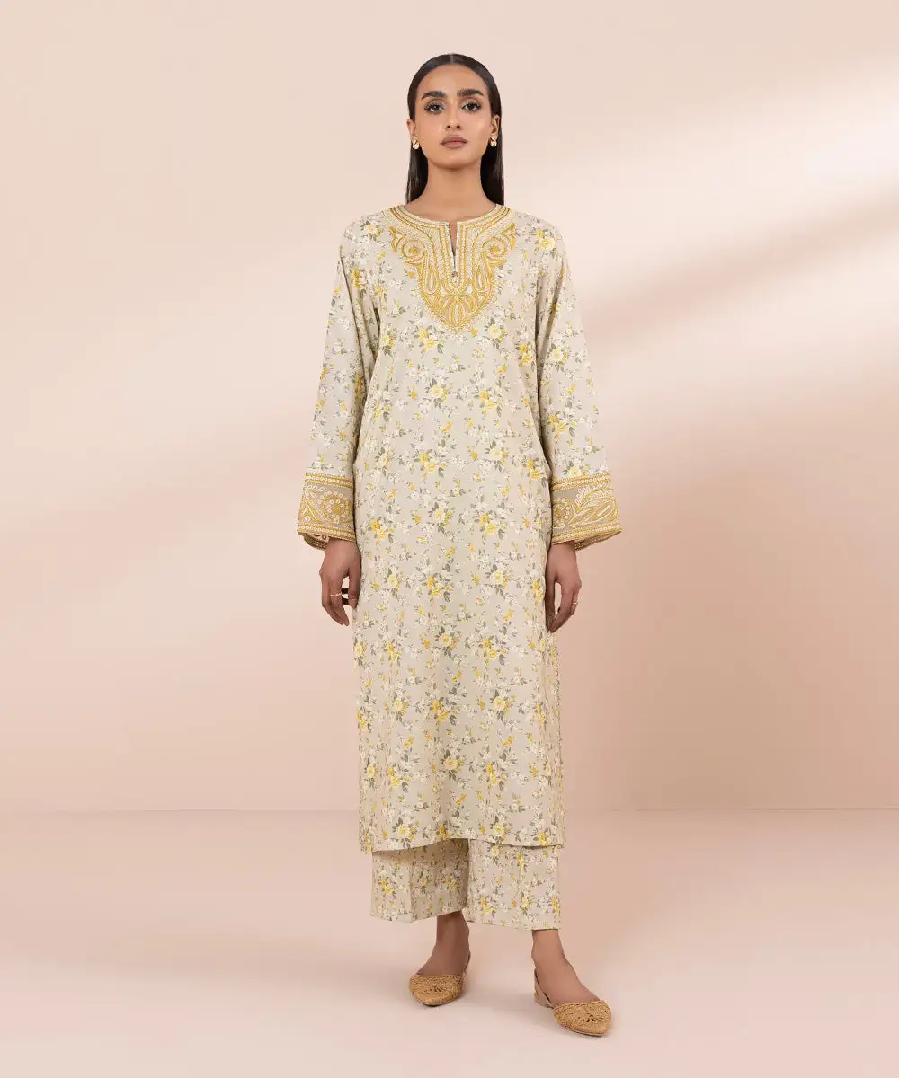 2 Piece - Embroidered Lawn Suit