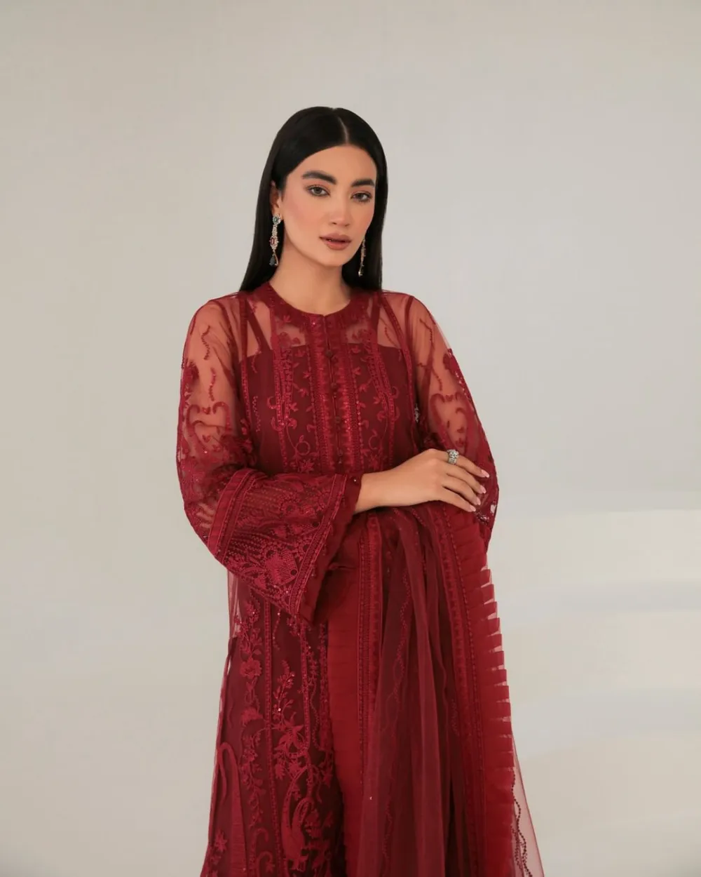 Embroidered Raw Silk Sets