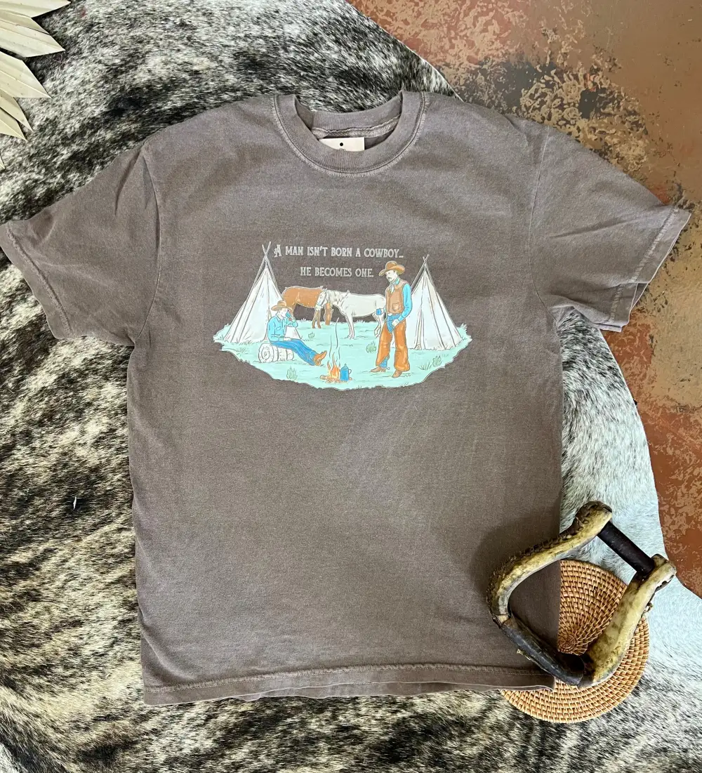 Cowboy Camp T-Shirt-Mocha