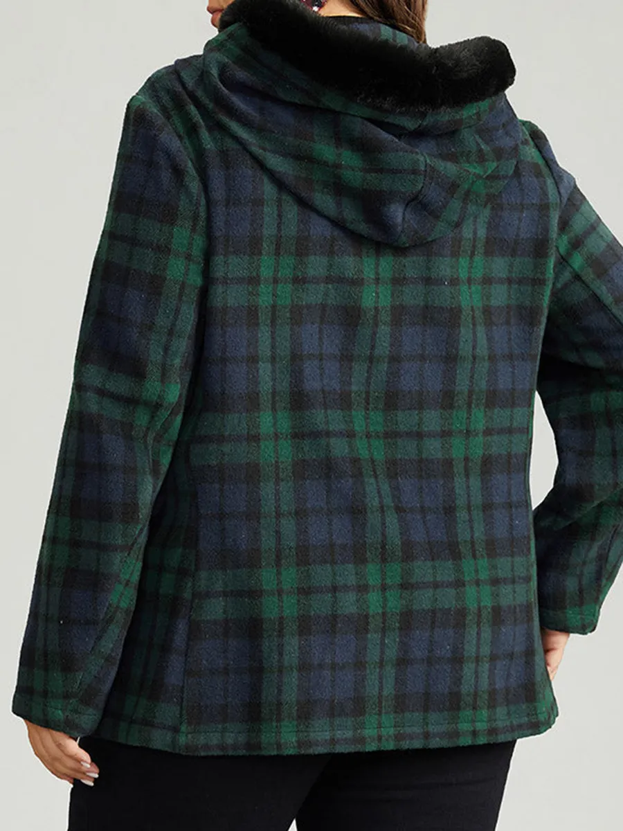 Green plaid coat