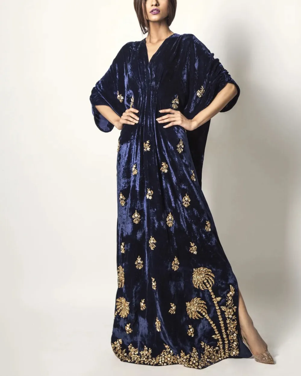 Velvet Navy Kaftan