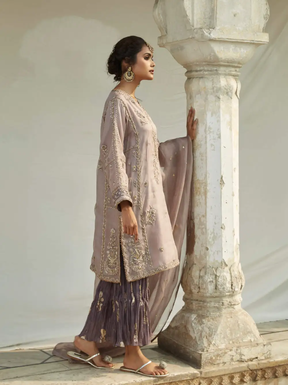 RAYA KURTA W/ CRUSHED IZAAR & DUPATTA