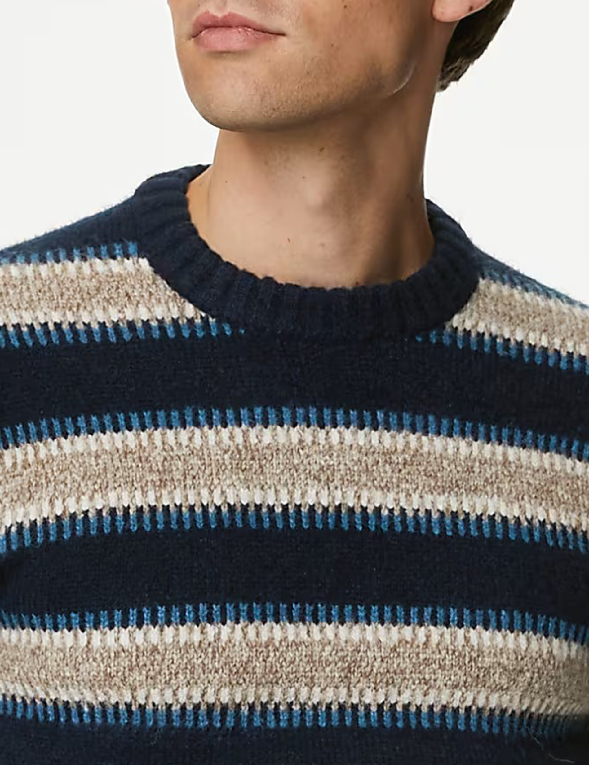 Casual Striped Crew Neck Jumper