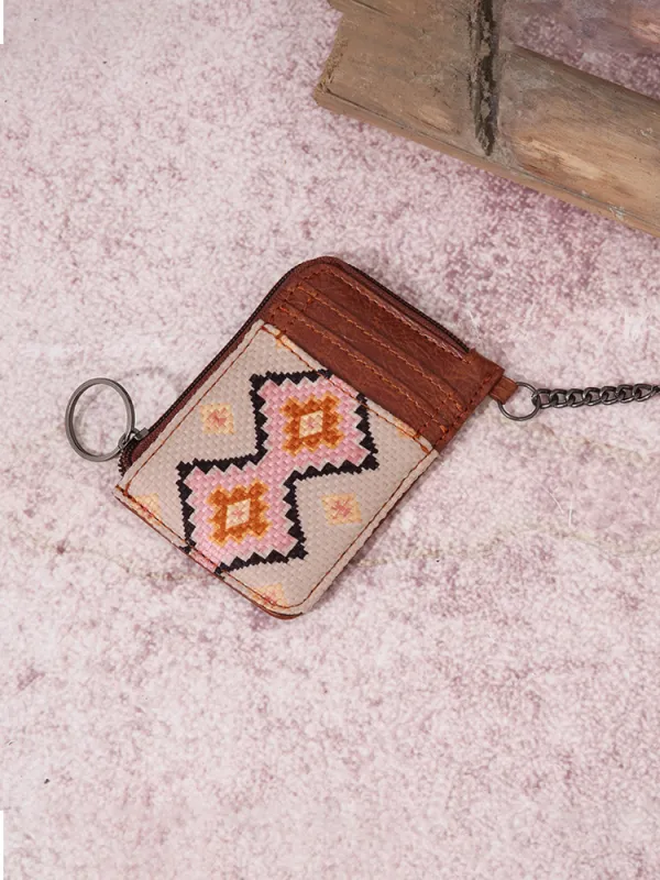 Retro Western Style Bohemian Printed Leather Wallet