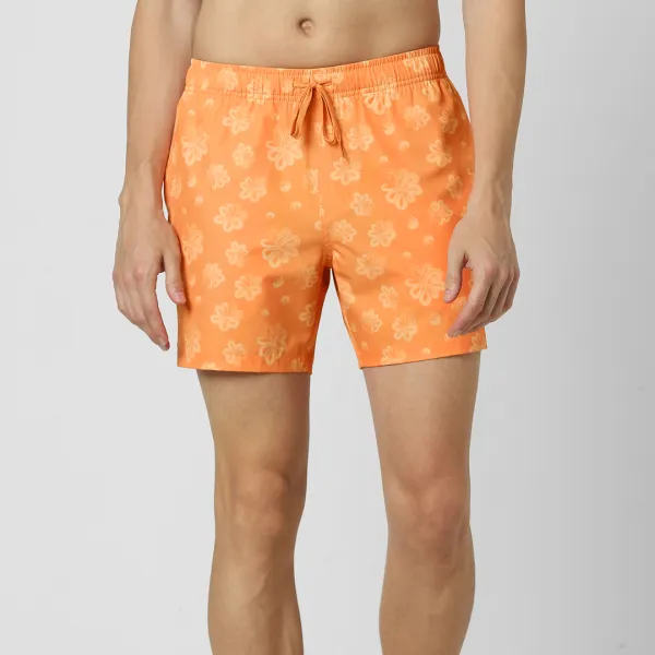 Printed Swim-Orange