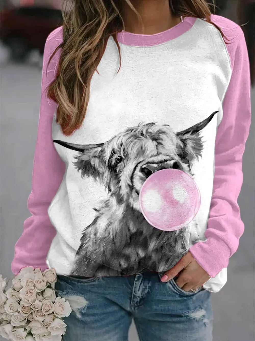 🔥Buy 3 Get 10% Off🔥Women's Western Vintage Highland Cow Print Sweatshirt