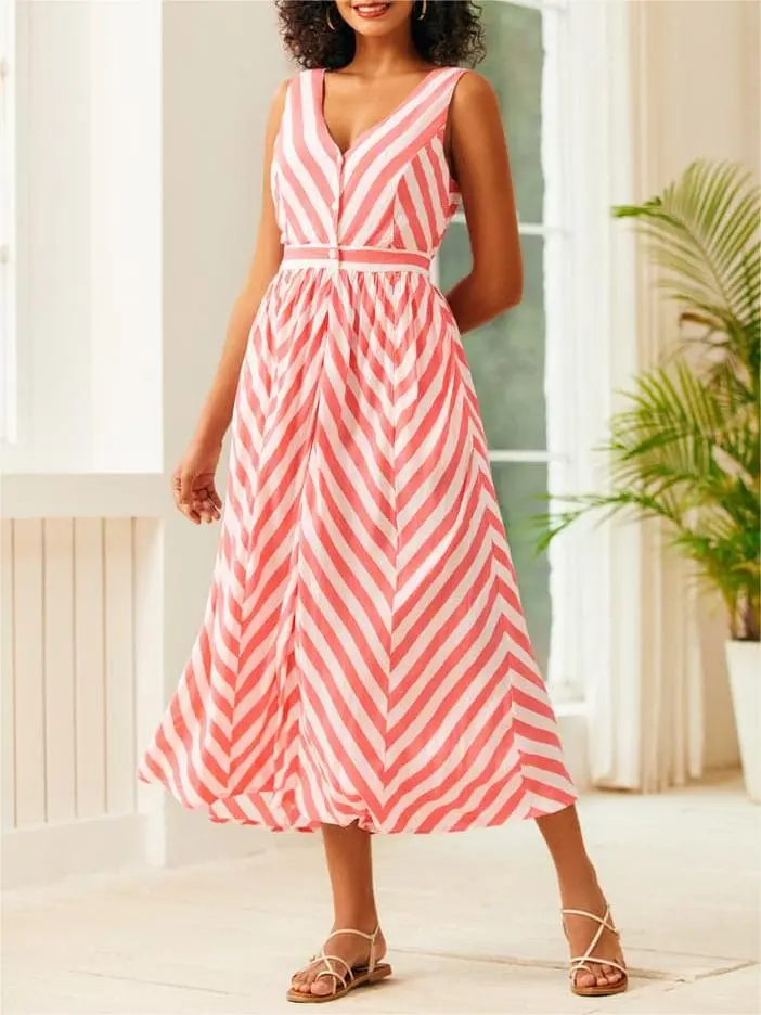 Sunbeam Striped Midi Dress