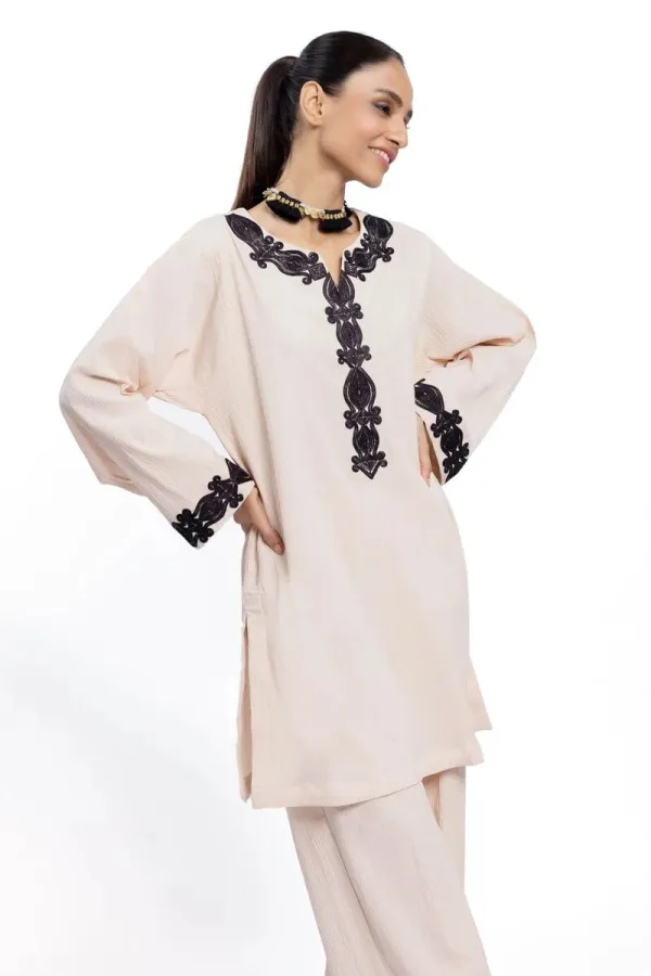 2 Piece | Kurta & Pants | Color Beige