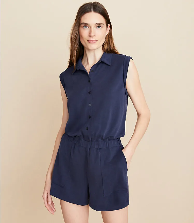 Lou & Grey Sandwashed Utility Romper