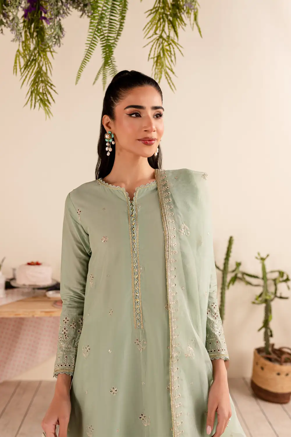 Gold Ice 3Pc - Embroidered Lawn Dress