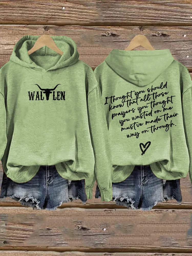 Womens Country Music Thought You Should Know Lyrics Print Hoodie