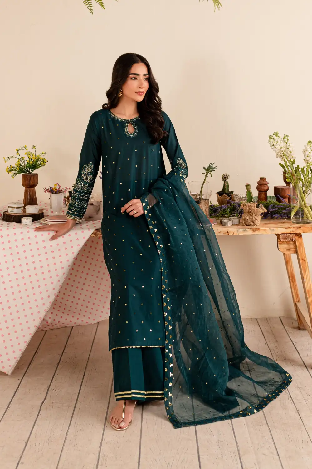 Theo 3Pc - Embroidered Lawn Dress