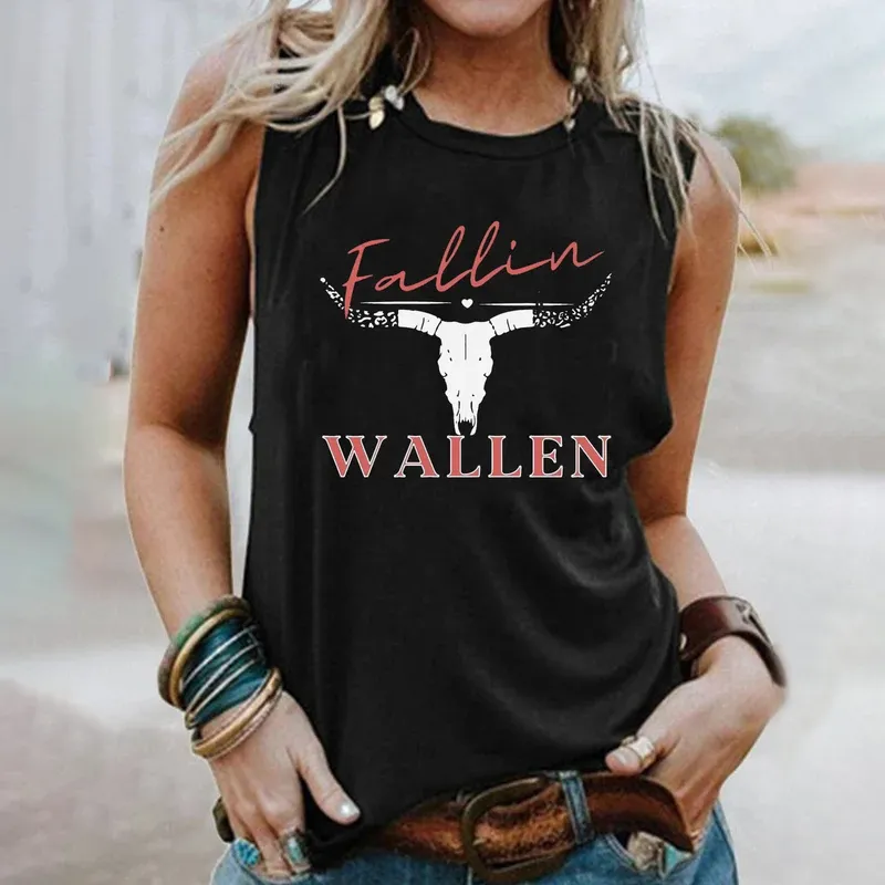 Wallen Print Sleeveless Tank Top