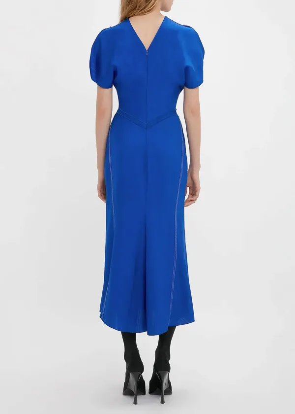 Gathered Waist Midi Dress