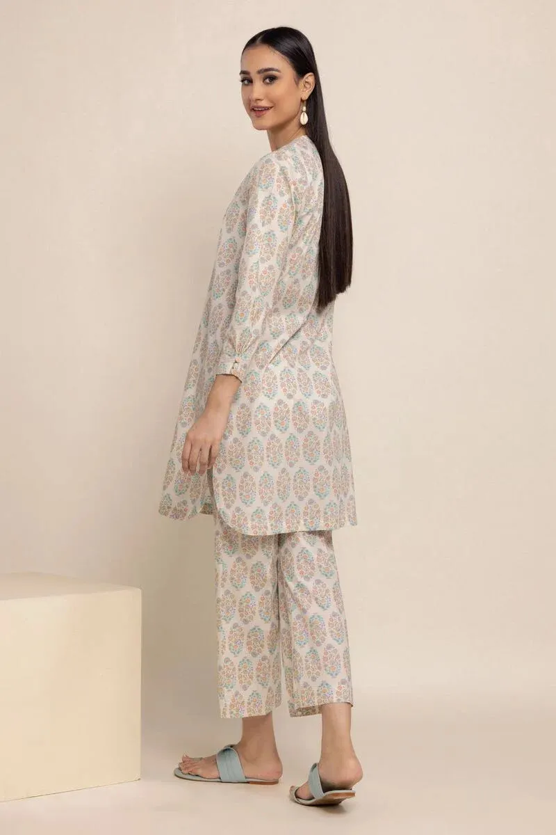 2 Piece | Kurta & Pants | Color Khaki