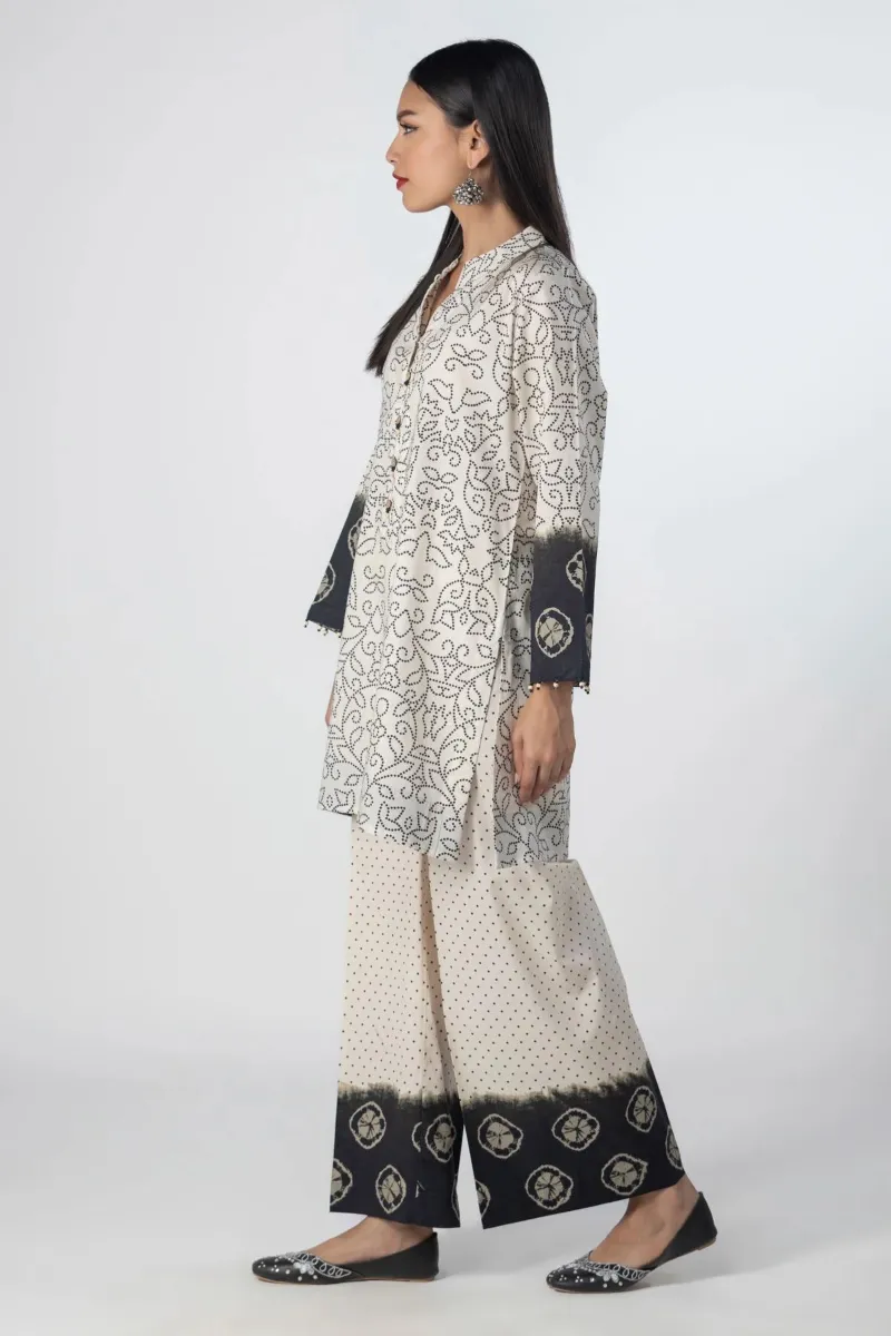 2 Piece Kurta | Embroidered & Pants DKhaki