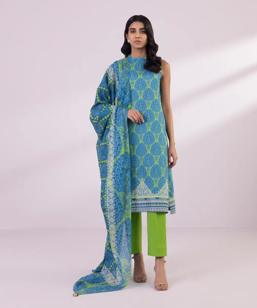 3 Piece - Printed Lawn Suit