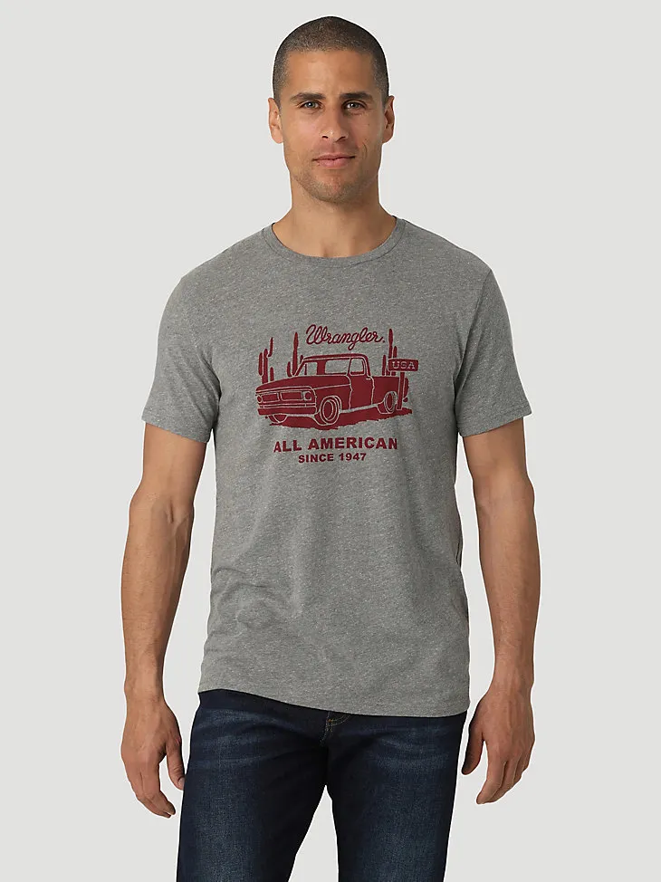 WRANGLER ALL AMERICAN PICKUP TRUCK T-SHIRT IN GRAPHITE HEATHER