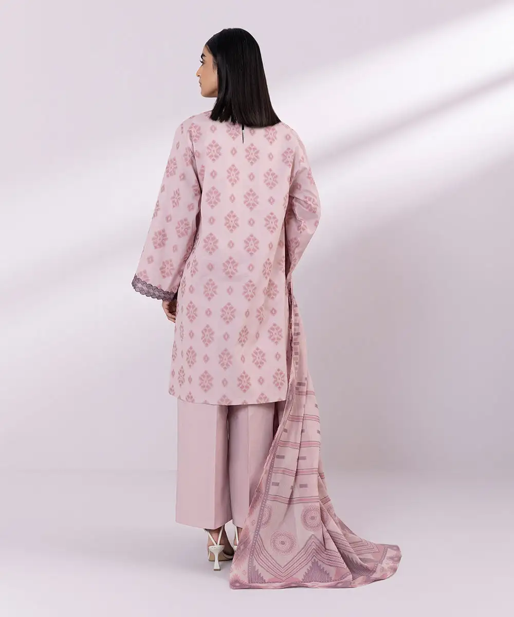 3 Piece - Embroidered Jacquard Suit